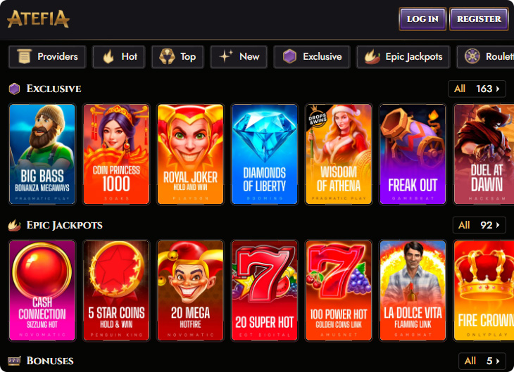 Atefia Casino igre