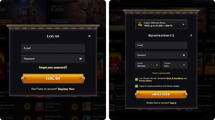 Prijava u Atefia Casino