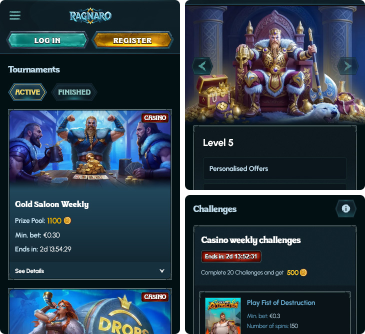 Ragnaro Casino funkciók