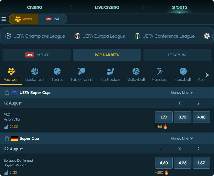Ragnaro Casino sportfogadás