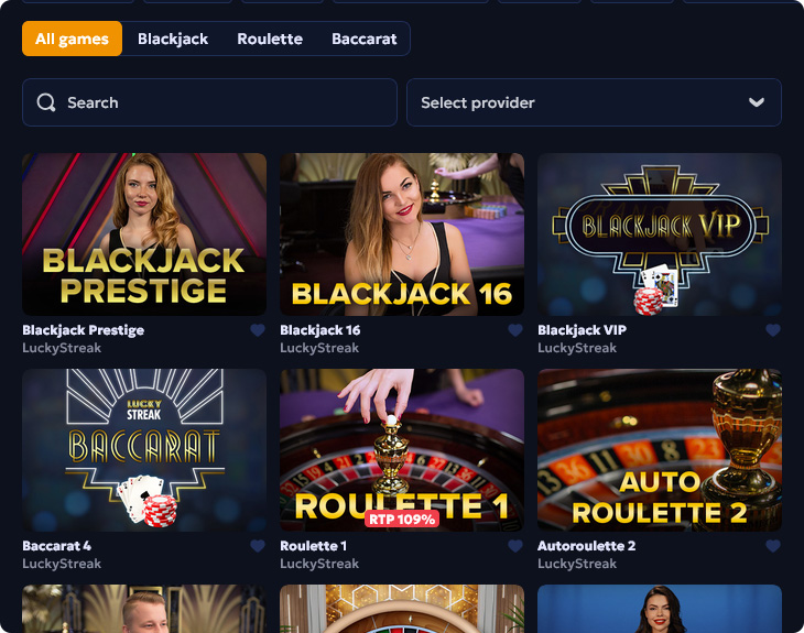 Casper Bets Casino Live Games