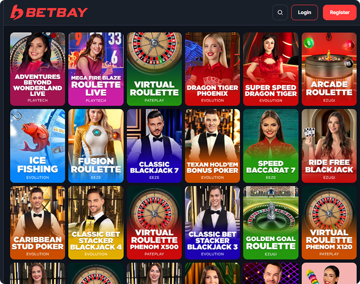 BetBay Casino élő játékok