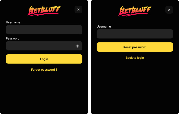 Betbluff Casino bejelentkezés és regisztráció