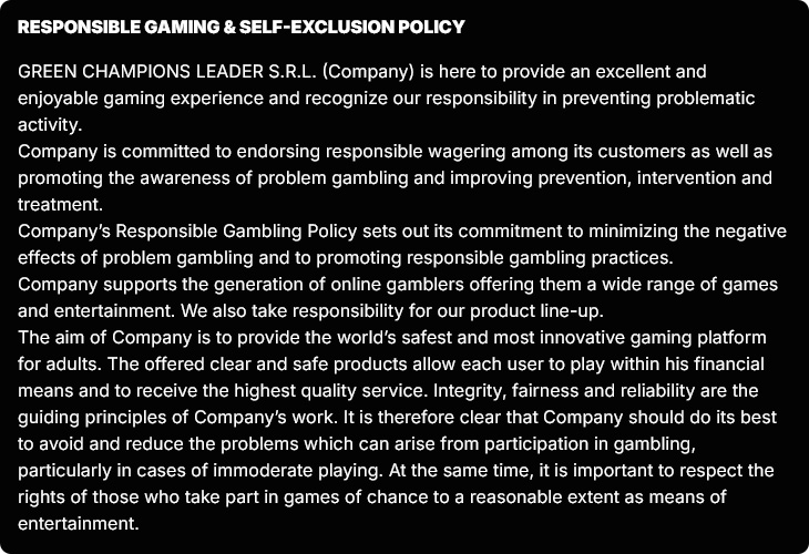 Betbluff Casino Responsible Gaming