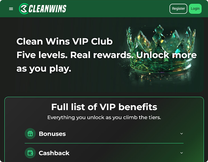 Cleanwins Casino Vip Program