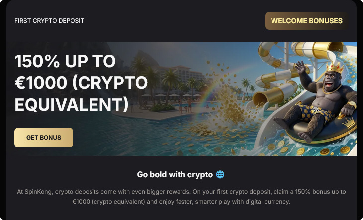 SpinKong Casino kriptobónusz