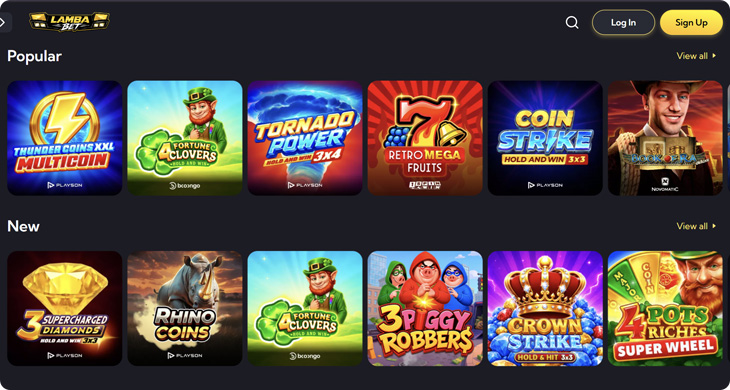 LambaBet Casino Games