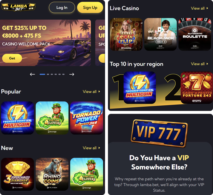 LambaBet Casino Mobile