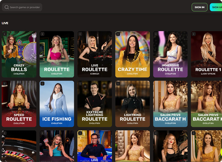Oliver Casino Live Games