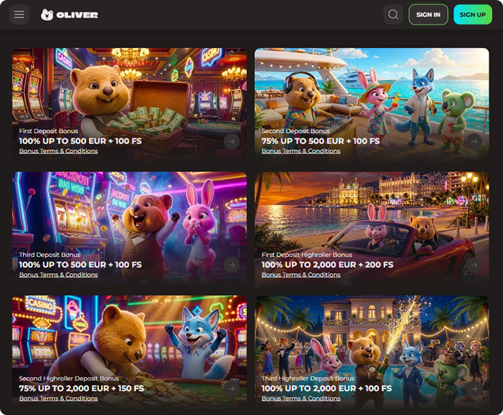 Oliver Casino Promotions