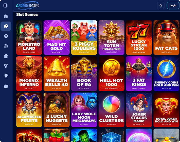 Andromedasino nyerőgépes játékok